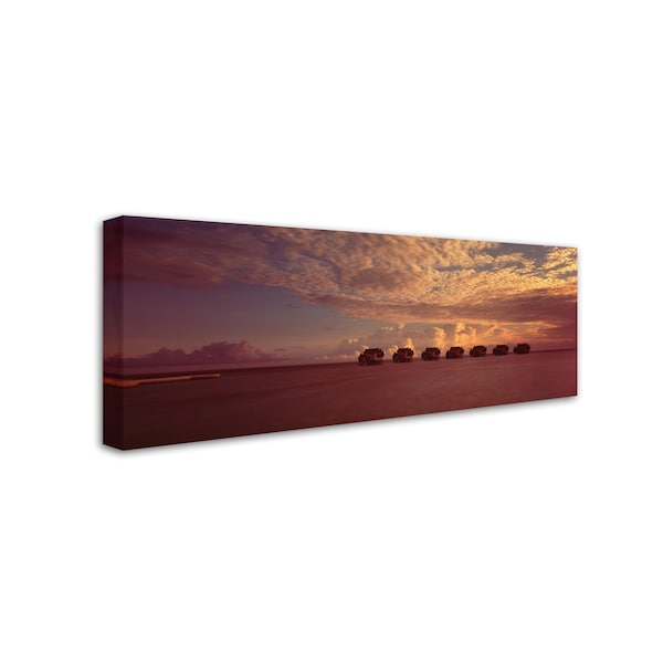 David Evans 'Sunset-Jumeirah Vittaveli' Canvas Art,16x47